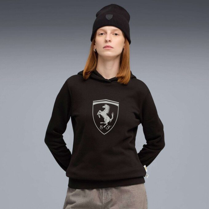 Scuderia Ferrari Fleece Motorsport-hettegenser til dame