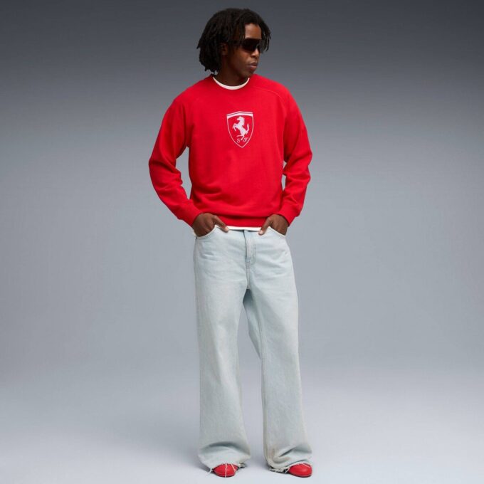 Scuderia Ferrari Menn Motorsport Crew Neck Genser