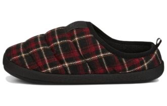 Scuff Flannel Slip-On &laquo;Svart Rød&raquo;