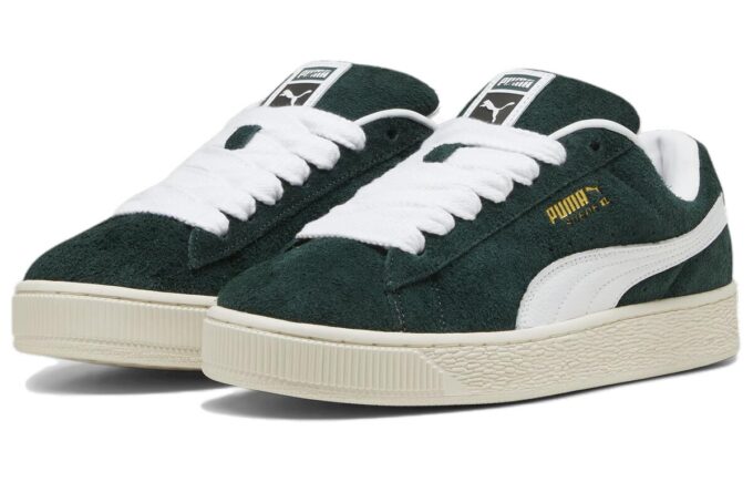 Semskede XL-sko &laquo;Hairy Green&raquo;