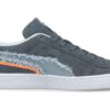 Semsket skinn «Triplex Denim – Mørk skiferfarget»