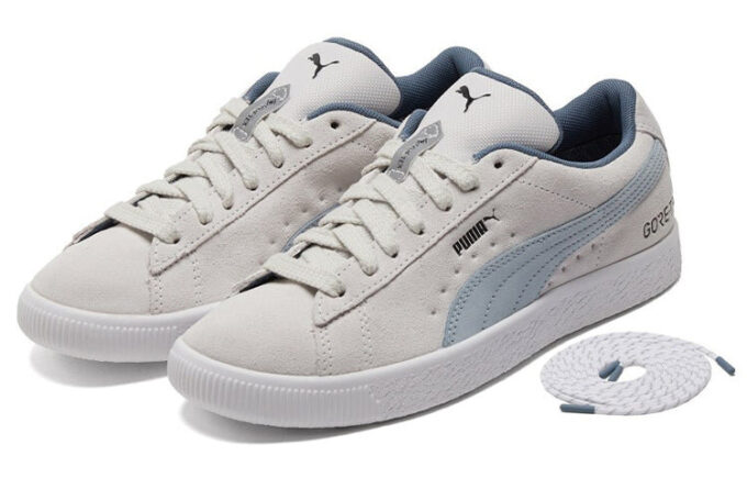 Semsket skinn Vintage Gore-Tex &laquo;Grå Blå Hvit&raquo;