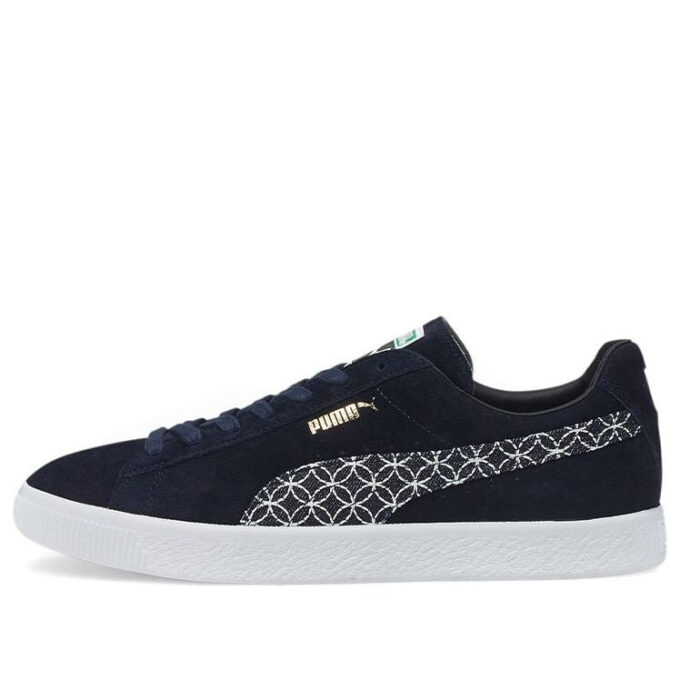 Semsket skinn Vintage Laget i Japan &laquo;Sashiko – Intens Blå&raquo;
