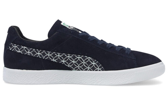 Semsket skinn Vintage Laget i Japan &laquo;Sashiko – Intens Blå&raquo;