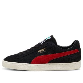 Semsket skinn Vintage laget i Japan &laquo;Svart rød&raquo;