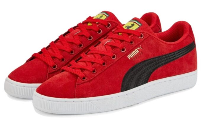 Semsket skinn x Scuderia Ferrari &laquo;Shield – Rosso Corsa&raquo;