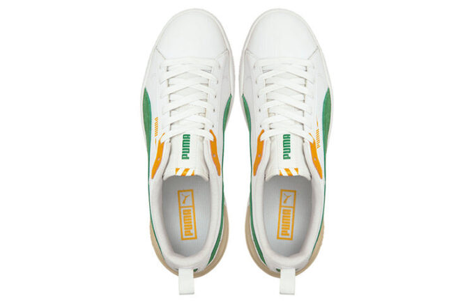 Semsket skinnblokk &laquo;Hvit Amazonasgrønn&raquo;