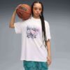 Shooting Stars Basketball Graphic T-skjorte