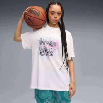 Shooting Stars Basketball Graphic T-skjorte