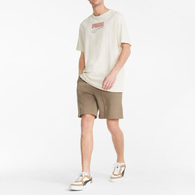Shorts med liten logo «Brun»