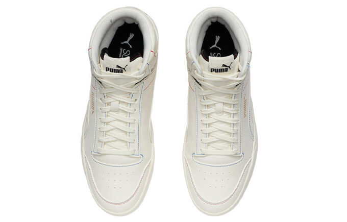 Shuffle Mid &laquo;Hvit Multi Stitch&raquo;