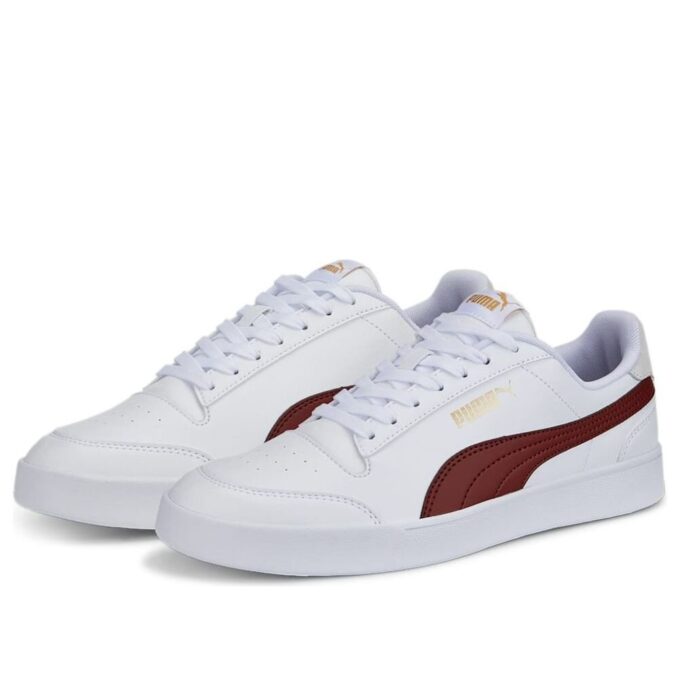 Shuffle Sneakers &laquo;Hvite Burgunder&raquo;