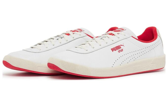 Stjernejordbær og kremfargede sneakers &laquo;Hvite røde&raquo;