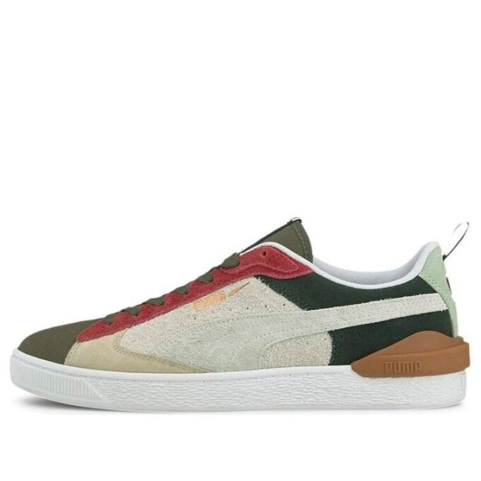 Suede Bloc Wtformstrip Fritidssko Grønn/Rød/Beige