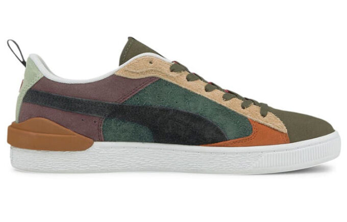 Suede Bloc Wtformstrip Fritidssko Grønn/Rød/Beige