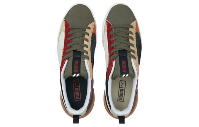 Suede Bloc Wtformstrip Fritidssko Grønn/Rød/Beige