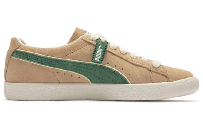 Suede Vintage «Players» Lounge – Lys sand, dyp skog