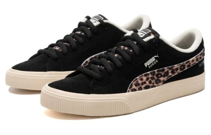 Suede Wild QTR &laquo;Svart Leopard&raquo;