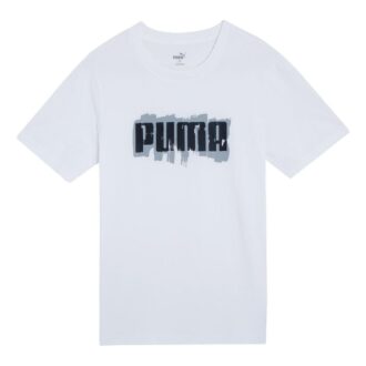 T-skjorte med logotekst «Hvit»