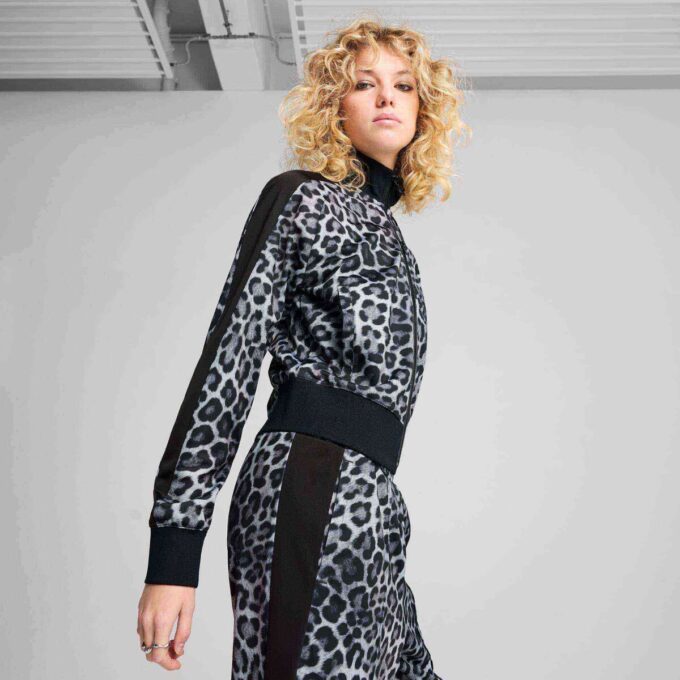 T7 Leopard Luxe Dame Dyreprint Treningsjakke