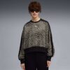 T7 Leopard Luxe Dame Genser med dyreprint og rund hals
