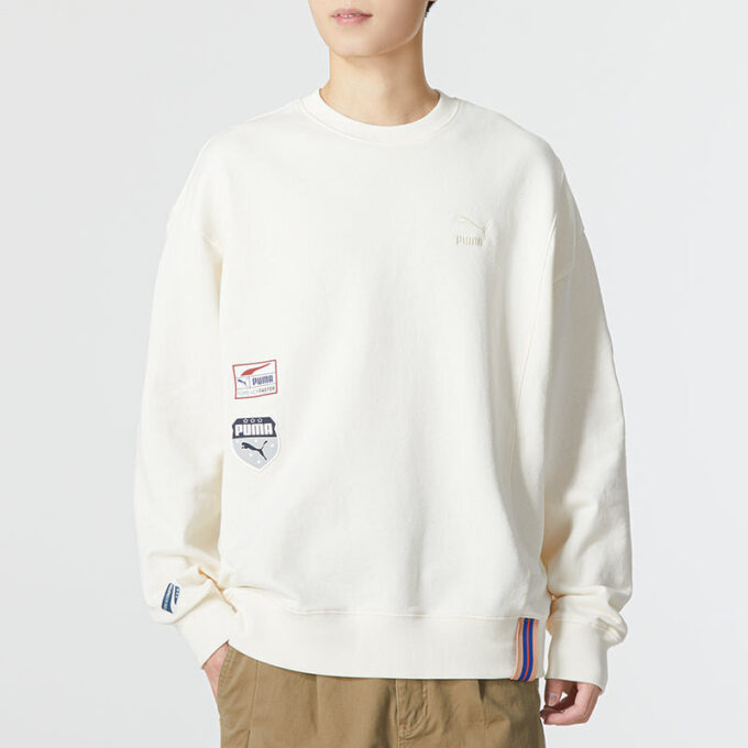 Team Badge Genser med rund hals «Beige»