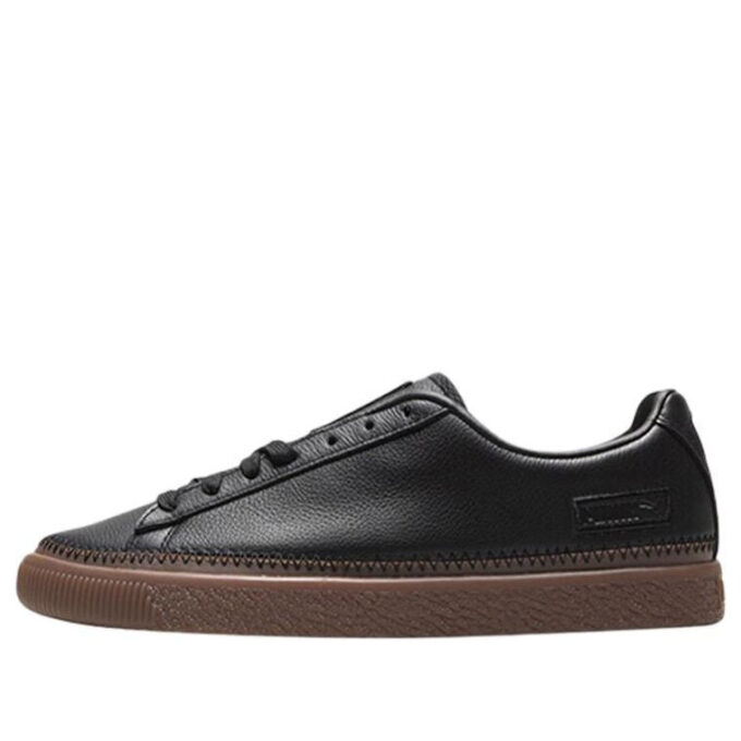 Unisex Basket Stitched Low-Top Sneakers Svart/Brun