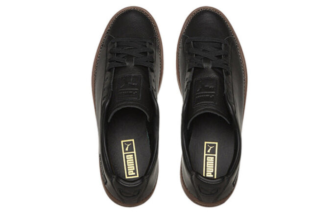 Unisex Basket Stitched Low-Top Sneakers Svart/Brun