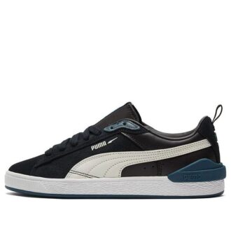 Unisex semskede blokksneakers i svart