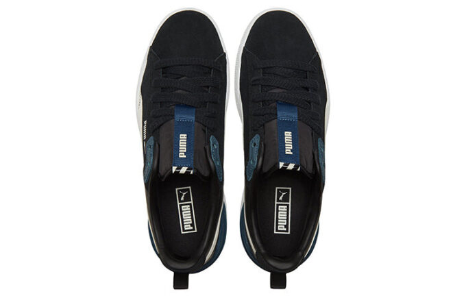 Unisex semskede blokksneakers i svart