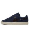 Unisex semskede klassiske flanellsneakers i blått