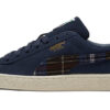 Unisex semskede klassiske flanellsneakers i blått