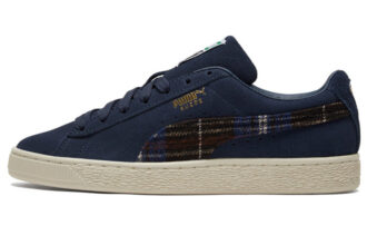 Unisex semskede klassiske flanellsneakers i blått