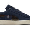Unisex semskede klassiske flanellsneakers i blått
