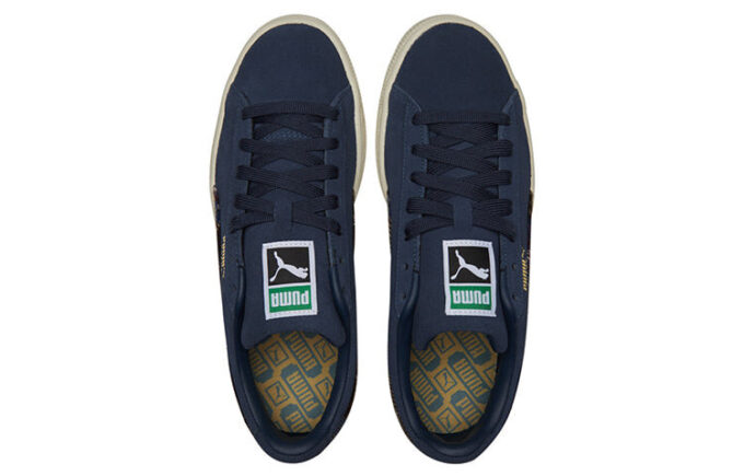 Unisex semskede klassiske flanellsneakers i blått