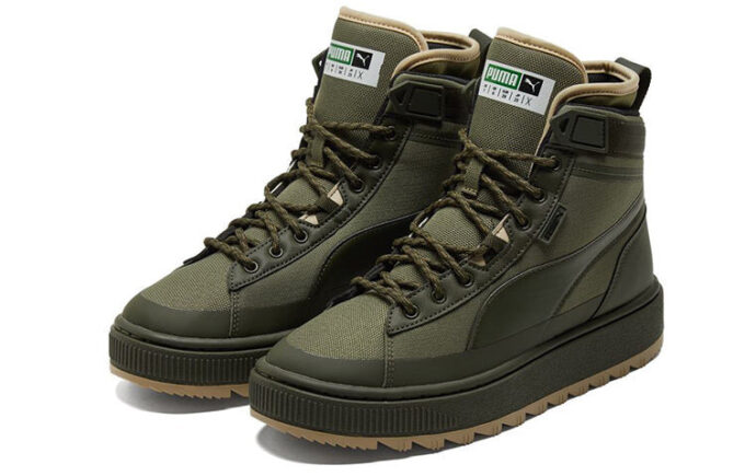Unisex semskede Mid WTR-sneakers grønne
