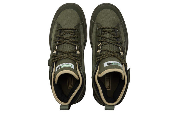Unisex semskede Mid WTR-sneakers grønne