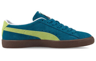 Unisex semskede Vtg-sneakers i blå/grønn