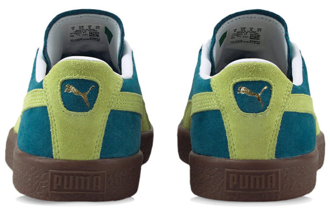 Unisex semskede Vtg-sneakers i blå/grønn