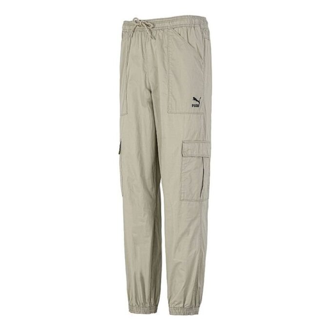 Vevd Cargo Bundle Feet Casual Langbukser Kremhvit
