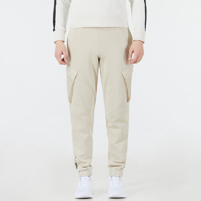 Vevde cargobukser &laquo;Beige&raquo;