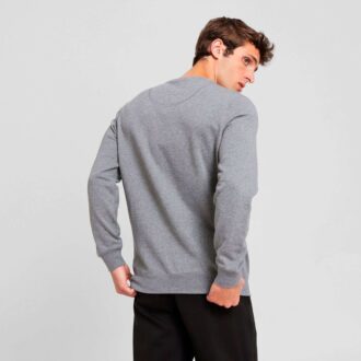 Wardrobe Essentials Semsket genser med rund hals for menn