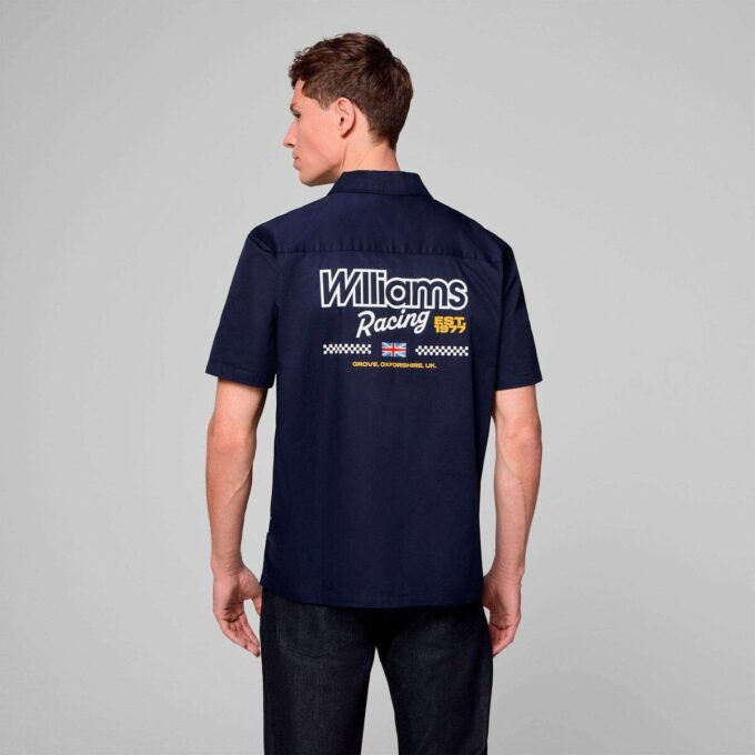 Williams Racing Herre T-skjorte med knapper foran
