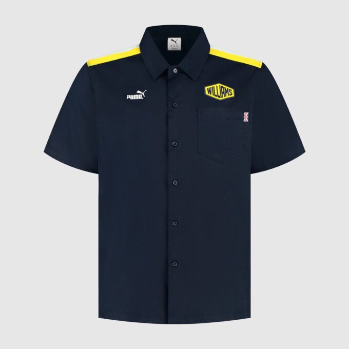 Williams Racing Herre T-skjorte med knapper foran