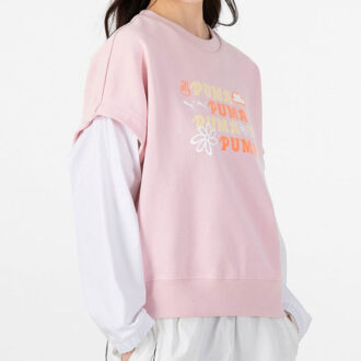(WMNS) 2-Fer Grafisk Topp Logo «Rosa»