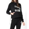 (WMNS) Avslappet sport svart hettegenser