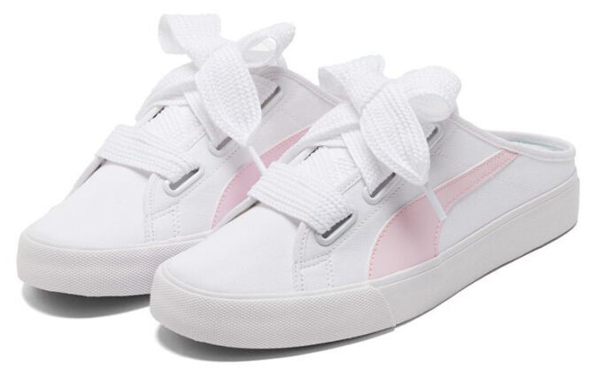 (WMNS) Bari Mule Ribbon Casual Skateboarding Sko Hvit Rosa