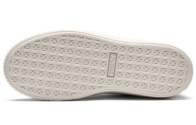 (WMNS) Basket Platform Scallop Sneakers Grønn/Hvit