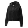 (WMNS) Casual Brodert Glidelås Kort Hettejakke Svart