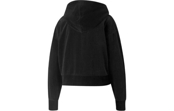 (WMNS) Casual Brodert Glidelås Kort Hettejakke Svart
